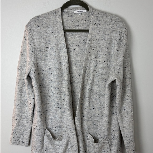 Madewell Gray Speckled Long Cardigan - M - Picture 2 of 8
